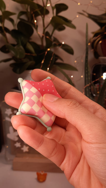 . Star Clown Worry Stone . Pinky  [ Pre-order ]