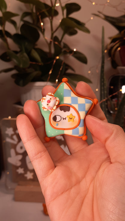 . Star Clown Worry Stone . Blue  [ Pre-order ]