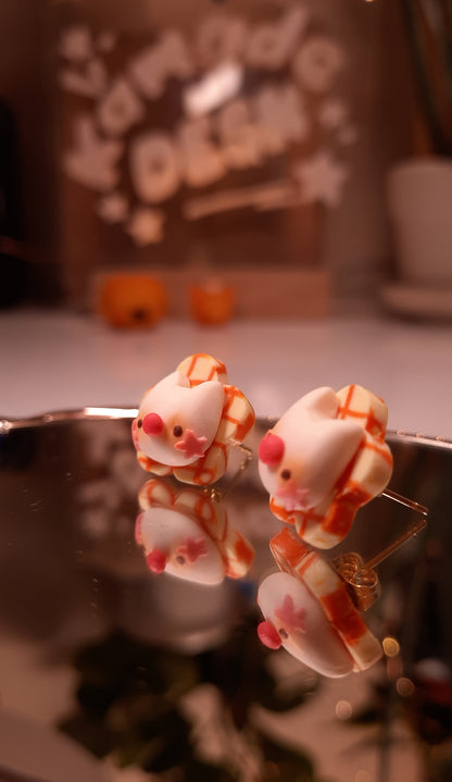 . Silly Cat Earrings .