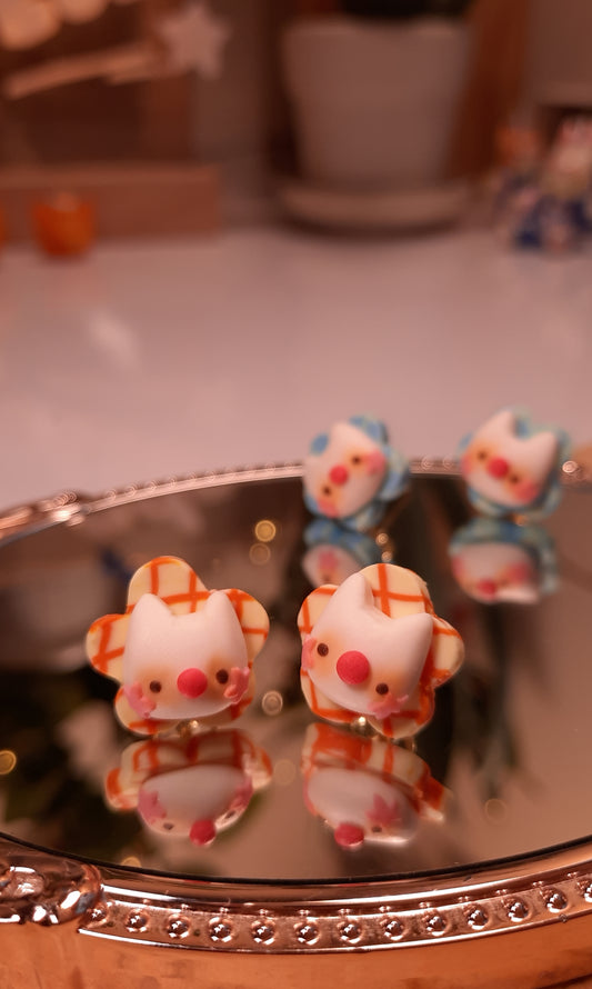 . Silly Cat Earrings .